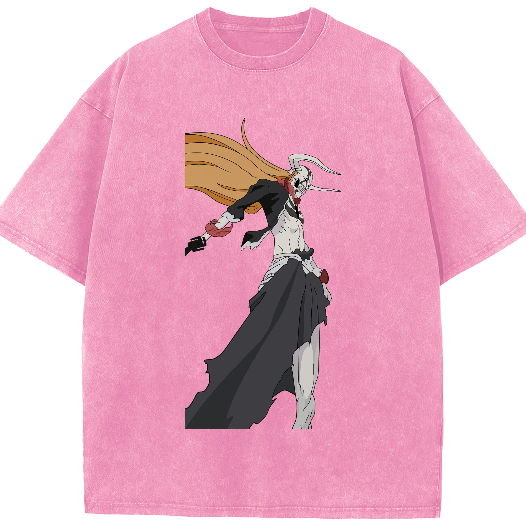 （画像用） ブリーチ 黒崎一護（くろさき いちご）BLEACH Kurosaki Ichigo 綿100% ヴィンテージ風 半袖Tシャツ（フロントプリント）